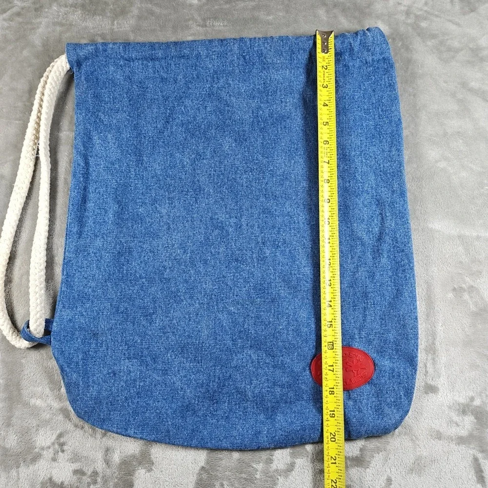 Vintage Senor Frogs Tote Bag Denim Rope Handle Mazatlan Mexico Carlos N Charlies